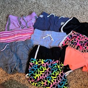 Girls lot of shorts, all fit like 6.